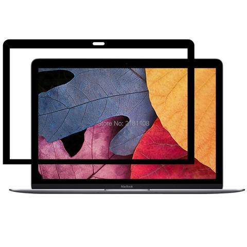 Pas de bulle LCD protecteur d'écran avec cadre noir pour Apple Macbook Pro barre tactile 13.3 