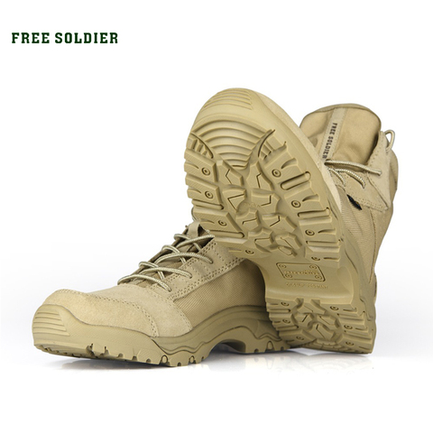 Soldat gratuit Sports de plein air chaussures de Camping tactiques bottes pour hommes pour l'escalade respirant léger bottes de montagne chaussures de randonnée ► Photo 1/6