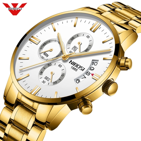 NIBOSI homme montre 2022 Relogio Masculino hommes montres haut de gamme marque de luxe Sport militaire Quartz montre hommes montre-bracelet mâle horloge Saat ► Photo 1/6