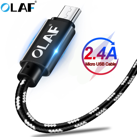 OLAF – câble Micro USB pour recharge rapide et synchronisation de données, cordon pour téléphone portable, compatible avec Huawei, Xiaomi, Samsung, LG, android, 1m/2m/3m ► Photo 1/6