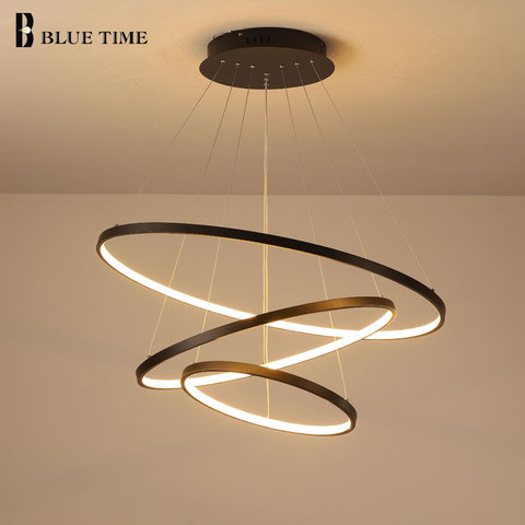 Lampara Colgante moderne LED lustre suspension lampe anneaux plafond lustre éclairage pour salon salle à manger luminaires ► Photo 1/6