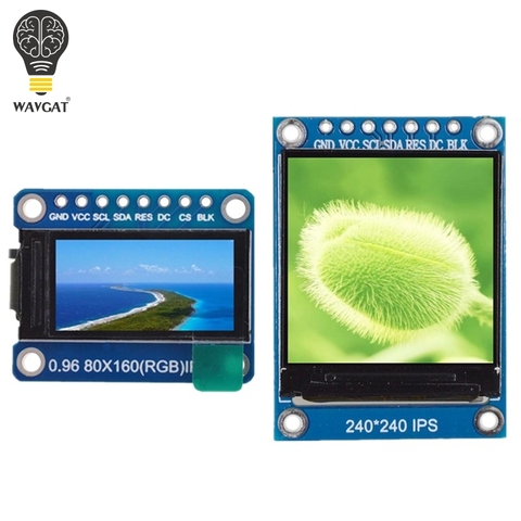 WAVGAT écran TFT 0.96 / 1.3 pouces IPS 7P SPI HD 65K Module LCD couleur ST7735 / ST7789 lecteur IC 80*160 240*240 (pas OLED) ► Photo 1/6