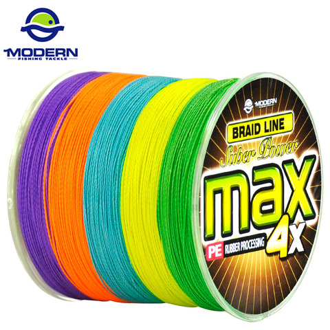 500 M corde de pêche moderne série MAX multicolore 10 M 1 couleur Mulifilament PE tressé ligne de pêche 4 brins fils tressés ► Photo 1/6
