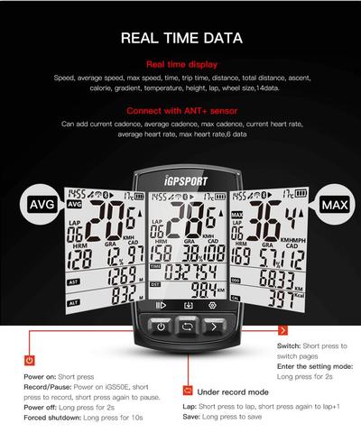 IGPSPORT – compteur de vélo GPS sans fil IGS50E, étanche IPX7, compteur de vitesse pour cyclisme, nouveauté ► Photo 1/5