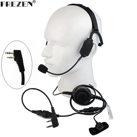 Talkie-walkie Militaire Conduction Osseuse Tactique Casque micro Pour Kenwood Portable Radio Baofeng UV-5R BF-888S UV-82 GT-3 ► Photo 1/3