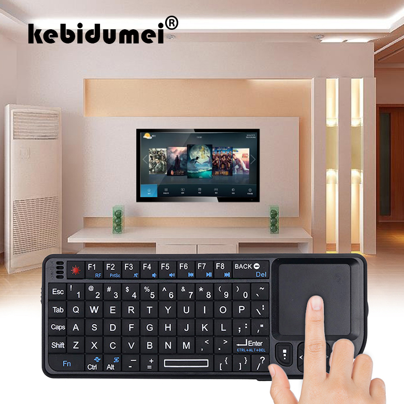 Mini clavier sans fil I8 2.4GHz, Version russe et anglaise, Air Mouse, avec  pavé tactile, pour ordinateur portable, Android TV Box, PC