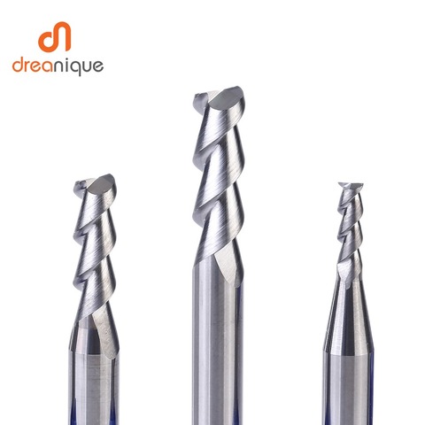 1 pc 3 flûtes fraises alliage de tungstène end mill cnc fin fraise en aluminium fraise pour aluminium et travail du bois ► Photo 1/6