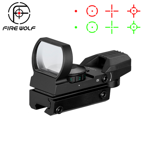 Chaude 20mm / 11mm Rail lunette de visée optique de chasse holographique point rouge vue Reflex 4 réticule tactique portée pistolet de chasse accessoires ► Photo 1/6