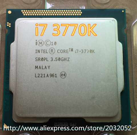 Lntel-Core i7, Core i7-3770K, 3770K 3.5Ghz/8MB, 4 cœurs, prise 1155/5 GT/s DMI, CPU de bureau ► Photo 1/1