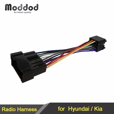 Adaptateur de faisceau de câblage ISO pour Hyundai Kia 1999 – 2005, câble de fil stéréo, connecteur adaptateur de prise Radio de rechange ► Photo 1/4