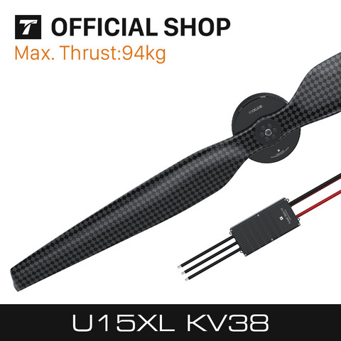 T-MOTOR U15XL KV38 100kg poussée 23KW 100V moteur sans brosse pour drone de levage lourd P52 