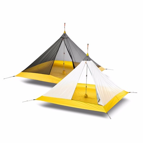 Tente de Camping intérieure ultralégère pour 3-4 personnes, extérieur, côtés en Nylon 20D, revêtement en silicone, grande tente 4 saisons ► Photo 1/4