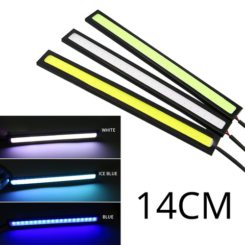 Bande lumineuse LED étanche et ultrafine avec technologie COB, feu de jour, feu antibrouillard, 1x14cm ► Photo 1/6