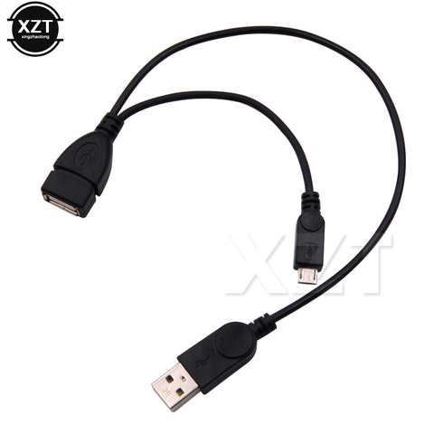 Câble adaptateur Micro USB mâle vers USB, 1 pièce, adaptateur pour SAMSUNG/SONY Y Splitter 1 en 2, câble OTG, nouveau ► Photo 1/4