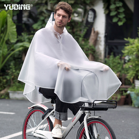 Yuding vélo pluie Poncho extérieur imperméable à l'eau épais mode mâle Capes élégant cyclisme vêtements de pluie pour hommes avec sac à main ► Photo 1/6