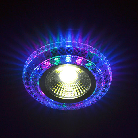 Spot lumineux encastrable avec technologie COB LED, couleur violette, luminaire décoratif, rvb, 3W, 110/220V ► Photo 1/6