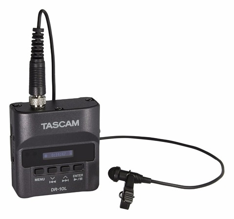 Enregistreur numérique Original TASCAM DR-10L avec Micro-microphone lavalier enregistreur de poche conçu pour le cinéaste et le vidéaste ► Photo 1/6