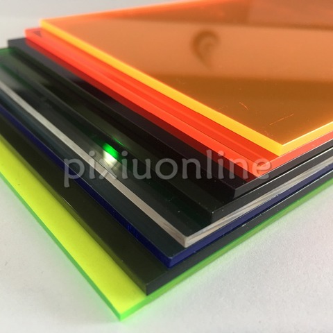 Panneaux acryliques de 8 couleurs différentes 10*20cm, J351, feuille en plastique transparente, pour bricolage, livraison gratuite en russie ► Photo 1/6