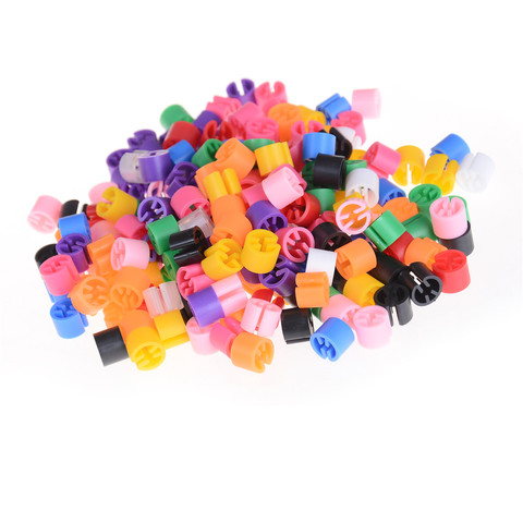 100 pièces en plastique Snap On cintre taille marqueurs cintres Clips cercle marqueur pour tailles accessoires étiquette Tube marqué cintre ► Photo 1/6