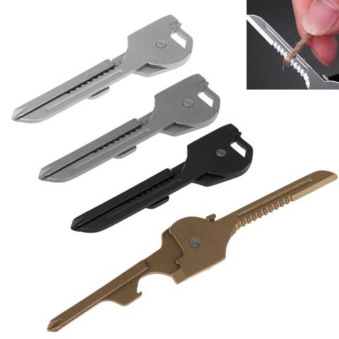 Utilitaire porte-clés de poche en forme de clé, Mini kit tactique tournevis anneau outil utilitaire survie edc équipement polyvalent ► Photo 1/1