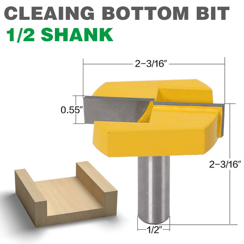 Mèches de routeur de fond de nettoyage avec tige 1/2, diamètre de coupe 2-3/16 pour le peu de routeur de rabotage de Surface ► Photo 1/6