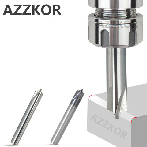 AZZKOR – fraise convexe en acier au tungstène avec revêtement en alliage, outil en aluminium à 4 lames, vente en gros, HRC55 ► Photo 1/6
