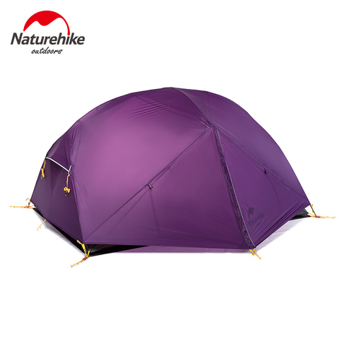 Naturerandonnée en plein air 2 personnes 20D Nylon étanche tente extérieure tige en aluminium ultra-léger violet Camping tentes PU4000mm Mat ► Photo 1/6