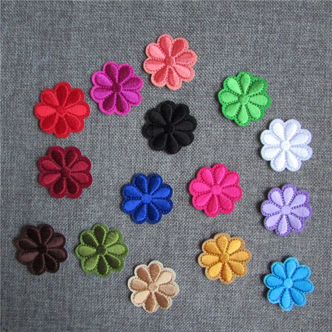 Patch de fleurs multicolores, adhésif thermofusible, patchs de broderie à rayures, pour bricolage, accessoire de vêtements, offre spéciale, C217-C231 ► Photo 1/1