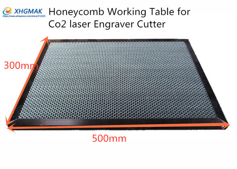 Machine Laser de Table à nid d'abeille 300x500mm, graveur Laser CO2, découpe de mailles en acier pour estampage, Machine de découpe courbe ► Photo 1/5