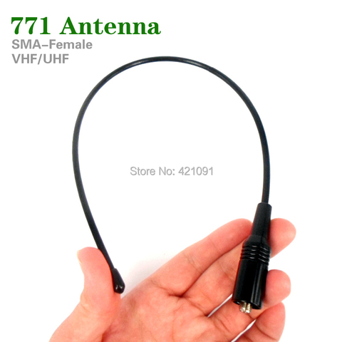 Antenne femelle Baofeng HYT double large bande pour talkie-walkie, 771 SMA-F, UHF BF-888S/144 MHz, UV 5R 82 430, Kenwood ► Photo 1/6