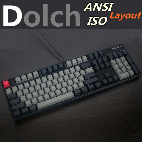 Dolch épais PBT clé capuchon ANSI ISO mise en page 104 87 61 OEM profil Keycap pour Cherry MX commutateurs claviers ► Photo 1/5