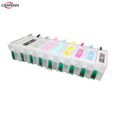 CISSPLAZA 1 ensemble de cartouches d'encre rechargeables vides compatibles pour Epson P600 avec puce ARC surecolor SC-P600 T7601 - T7609 ► Photo 1/6