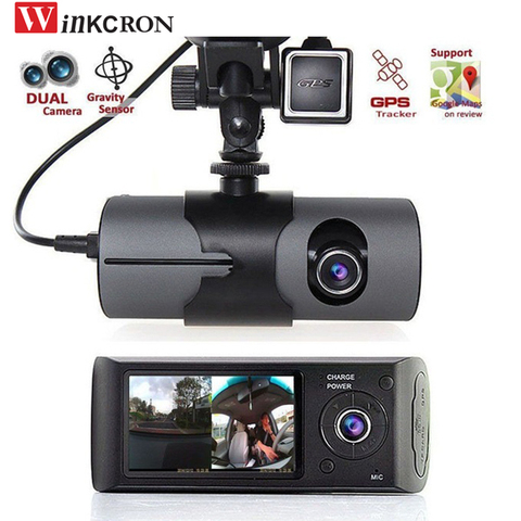Caméra de tableau de bord pour voiture, 2.7 pouces, Full HD, 1080P, enregistreur GPS, double objectif, enregistreur vidéo pour véhicule, X3000 ► Photo 1/6