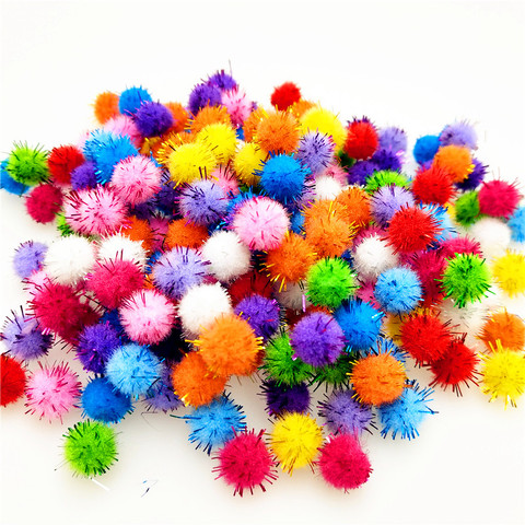 Boule de décoration multicolore, 12mm, Pompon, pour décorer la maison, fleurs de décoration, artisanat, 100 pièces/lot ► Photo 1/3