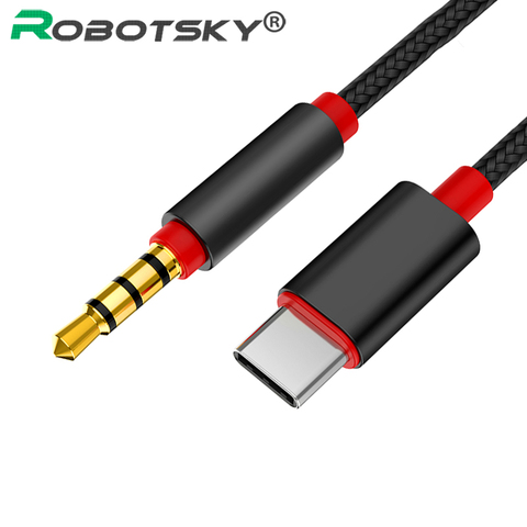 Type C mâle à 3.5mm mâle voiture AUX Audio câble adaptateur USB C type-c à 3.5mm AUX Audio écouteurs prise pour Samsung S8 Letv 2 2pro ► Photo 1/6