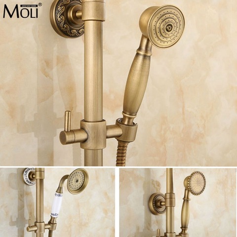 Porte-main en Bronze Antique douche en laiton, baignoire douche pour remplacer la salle de bain douche en cuivre ML001 ► Photo 1/5