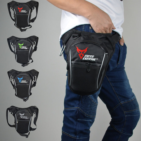 Mode moto goutte jambe sac hanche Bum Fanny Pack étanche moto sac extérieur sac banane décontracté moto vélo sac noir ► Photo 1/6