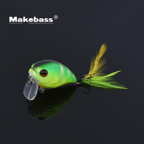 MAKEBASS 1.6in/0.25oz petit méné flottant suspendu leurres de pêche ensemble leurres à manivelle pêche Topwater ► Photo 1/6