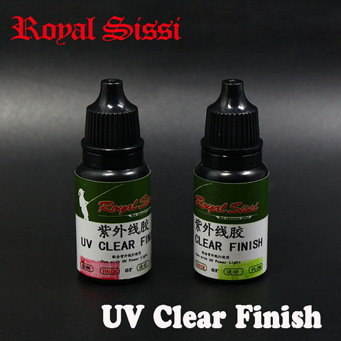 Royal Sissi 2 bouteilles mouches UV Finition claire colle épais & flow assorties remède instantané haute clair UV exposy colle mouches vernis ► Photo 1/6