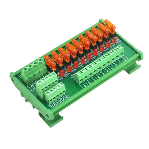 Carte de Module de fusible de Distribution d'énergie à 10 positions pour montage sur Rail DIN, pour AC/DC 5 ~ 32 V. ► Photo 1/6