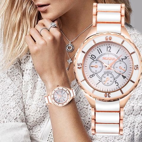 Bayan kol saati reloj mujer – montre-bracelet en or Rose pour femmes, entièrement en acier, horloge pour dames, 2022 ► Photo 1/6