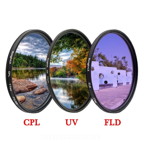 Knight tx – filtre d'objectif de caméra FLD UV CPL, pour canon eos sony nikon d3300 d70, kit de photographie 1200d, lumière 49 52 55 58 67 77 MM ► Photo 1/4