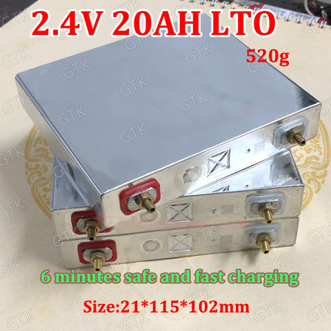 5 pièces Lithium titanate batterie 2.4V 20AH LTO baterie 6C pour bricolage 12v 36V 48V 200ah grand moteur de puissance bus EV système de stockage d'énergie ► Photo 1/1