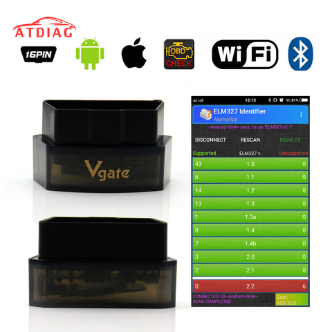 Vgate – iCar Pro Scanner de voiture, outil de Diagnostic pour Android/IOS, Bluetooth 4.0, wi-fi, OBD2, ELM327 V2.1 ► Photo 1/6