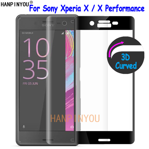 Protecteur d'écran pour Sony Xperia X F5121/X, 5.0 pouces, 9H, Ultra mince, incurvé 3D, couverture complète, Film en verre trempé ► Photo 1/6