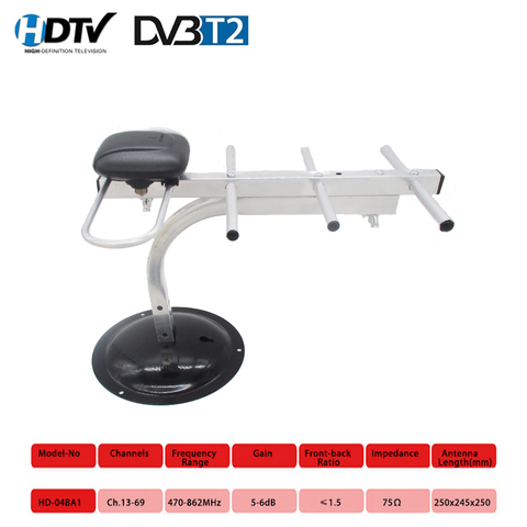 470 MHz-862 MHz HD Numérique TV antenne pour DVB-T2 DVB-T DTMB HDTV ISDB-T ATSC-T ADTB-T à gain élevé forte signal En Plein Air TV antenne ► Photo 1/6