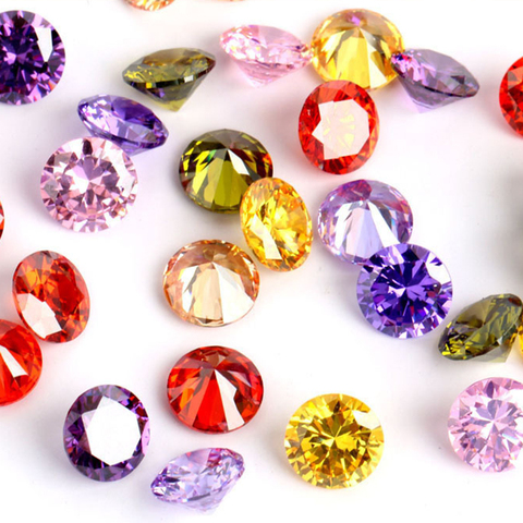 Perles en zircone cubique, lot de 30 pièces, pour la fabrication matérielle de bijoux, 4/5/6/7/8/10/12mm, Grade AAA ► Photo 1/6