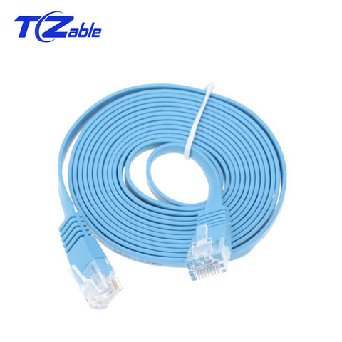 Câble réseau Cat6 RJ45 paire torsadée 8P8C, câbles plats pour ordinateur portable, routeur HUB PC de bureau Ethernet Internet Lan, adaptateur de réseau ► Photo 1/6