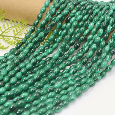 Perles de riz en Malachite naturelle, 5x8mm / 6x9mm ► Photo 1/3