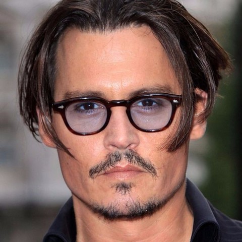 Mode Johnny Depp Style lunettes De soleil rondes clair teinté lentille marque conception fête spectacle lunettes De soleil Oculos De Sol ► Photo 1/6